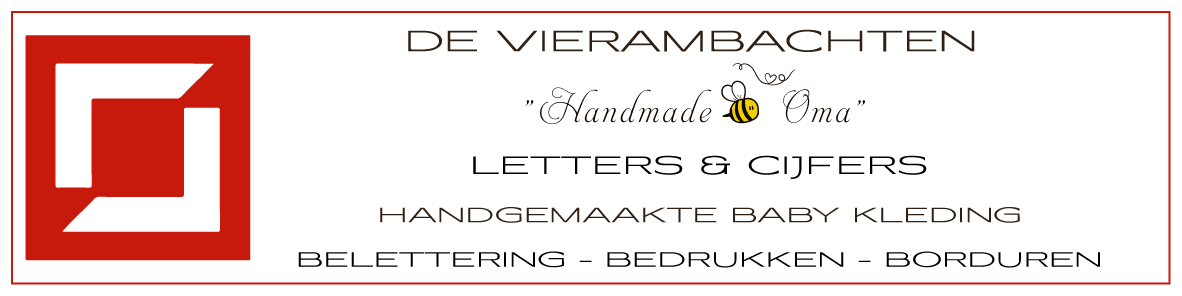 Logo De Vierambachten │Handmade bij Oma │letters - Cijfers