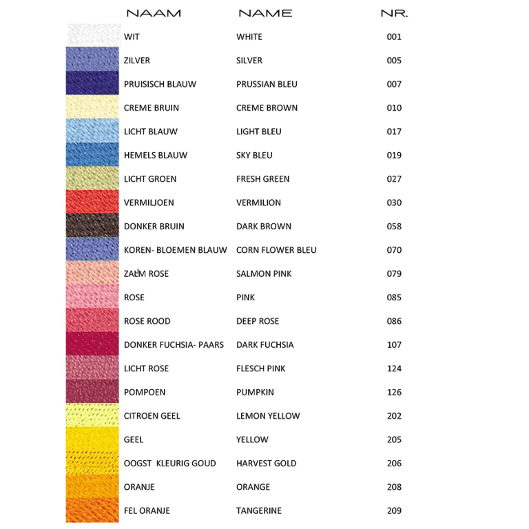 Borduur garen kaart 1 Machinaal borduren met 64 kleuren garen